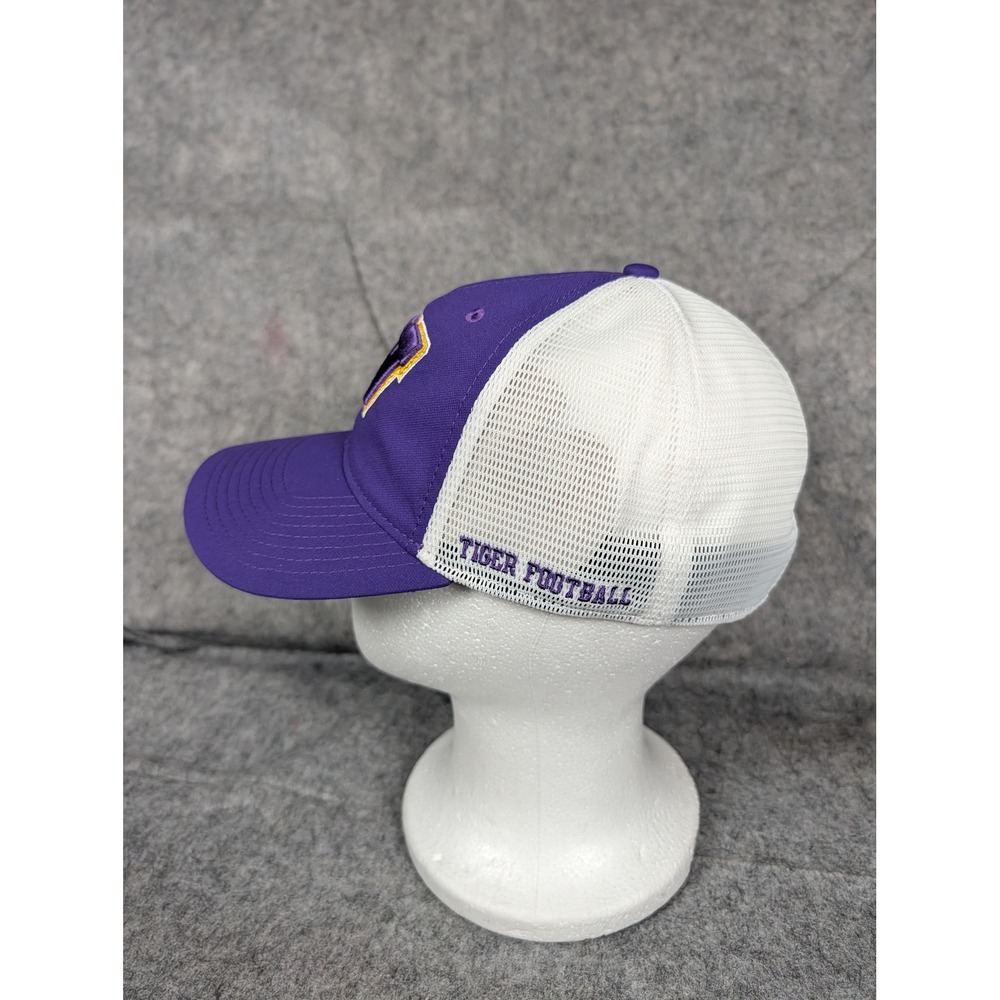 Nike Wilson High Tigers Football Purple White Mesh Trucker Hat Embroidered Cap - Picture 3 of 8